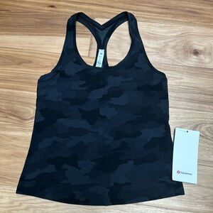 NWT lululemon cool Racerback shirt tank *nulu dark black camo 8